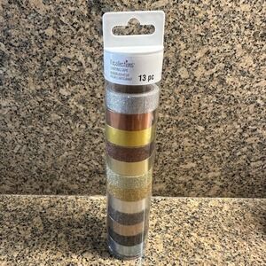 Recollections Glitter & Foil Crafting Tape 12pc Washi Multi Color 638806 Set